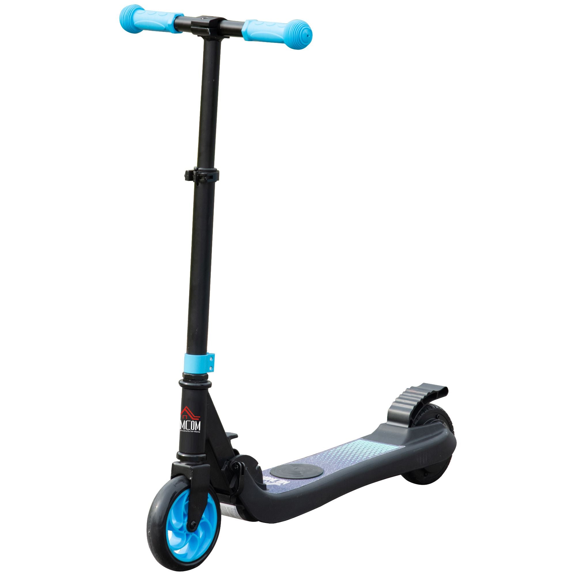HOMCOM Folding Electric Scooter Adult E Scooter, 120W, with Rear Wheel Brake, 8km/h Maximum Speed, for Ages 6+ Years Old, Sky Blue - anydaydirect