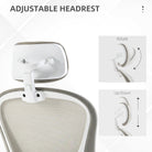 Vinsetto Multi-Adjustable Office Chair, with Lumbar Support, Headrest and Mesh Back - Grey - anydaydirect
