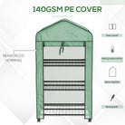 Outsunny Three-Tier Mini Greenhouse - Green - anydaydirect