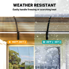 Outsunny Front Door Canopy, Outdoor Awning, Rain Shelter, 303 x 96cm , Brown - anydaydirect