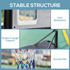 HOMCOM 1.55-2.1m Basketball Hoop and Stand w/ Fillable Base, Wheels - anydaydirect