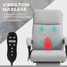 Vinsetto Faux Leather Massage Office Chair - Light Grey - anydaydirect