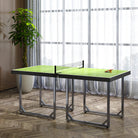 HOMCOM 6ft Table Tennis Table, Ping Pong Table with Net, Foldable and Portable Ping Pong Set for Indoor Outdoor Use, Easy Assemble, Midsize, Green - anydaydirect