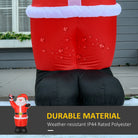 HOMCOM Inflatable Air Blown Christmas Santa Claus 240cm LED Lighted - anydaydirect