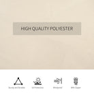 Outsunny Replacement Gazebo Curtains, 4-Panel Gazebo Side Panels Only, for 3 x 3 (M) Gazebos or Pergolas, Hooks/C-Rings Included, Beige - anydaydirect