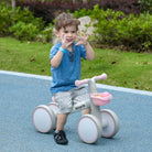 AIYAPLAY Kids Balance Bike for 1-3 Years Old with Adjustable Seat, Silent Wheels, Pink - anydaydirect