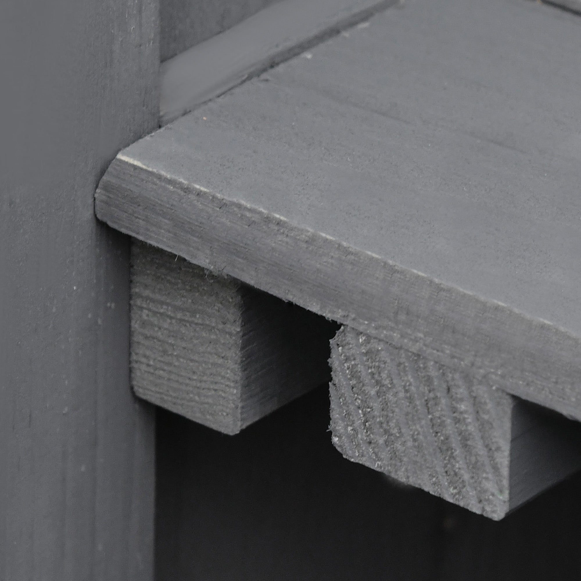 Outsunny Wooden Garden Storage Shed Tool Cabinet Organiser with Shelves, Two Doors,74 x 43 x 88cm, Grey - anydaydirect