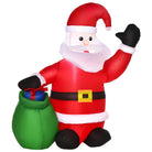 HOMCOM Inflatable Blow up Christmas Santa Claus 120cm LED Lighted Yard - anydaydirect