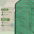 Outsunny Greenhouse Cover Replacement Walk-in PE Hot House Cover with Roll-up Door and Windows, 140 x 143 x 190cm, Green - anydaydirect