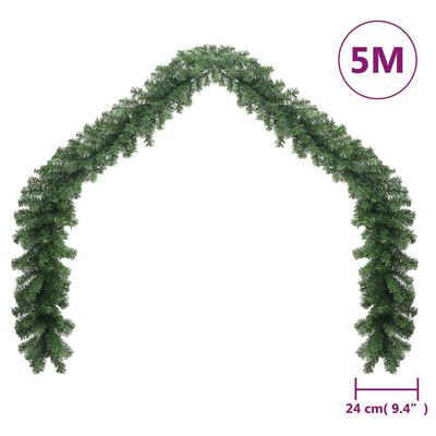 Christmas Garland with LED Lights 5m - 10m - anydaydirect