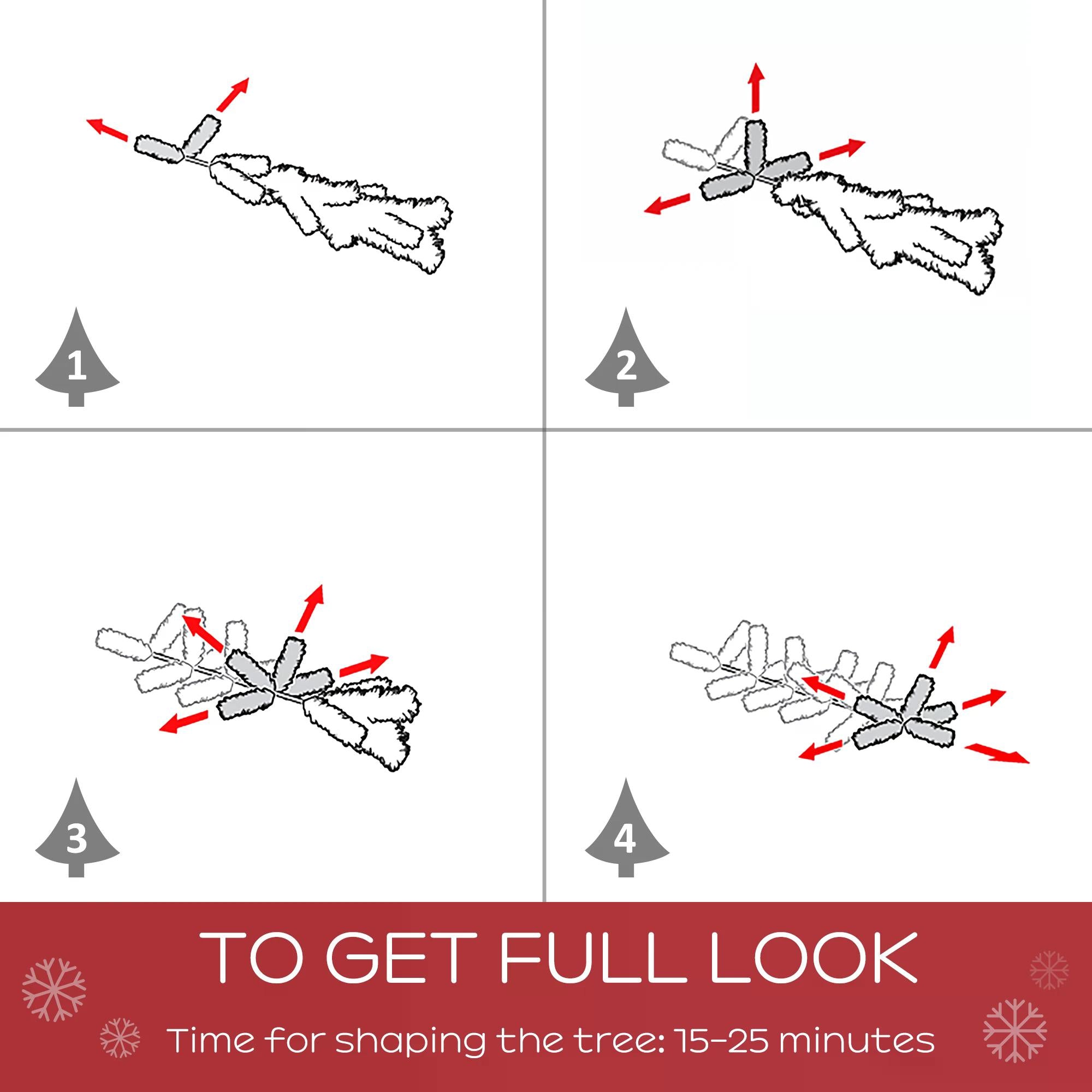 HOMCOM 5FT Artificial Christmas Tree with Pine Cones, Holiday Home Xmas Decoration Automatic Open, Green - anydaydirect