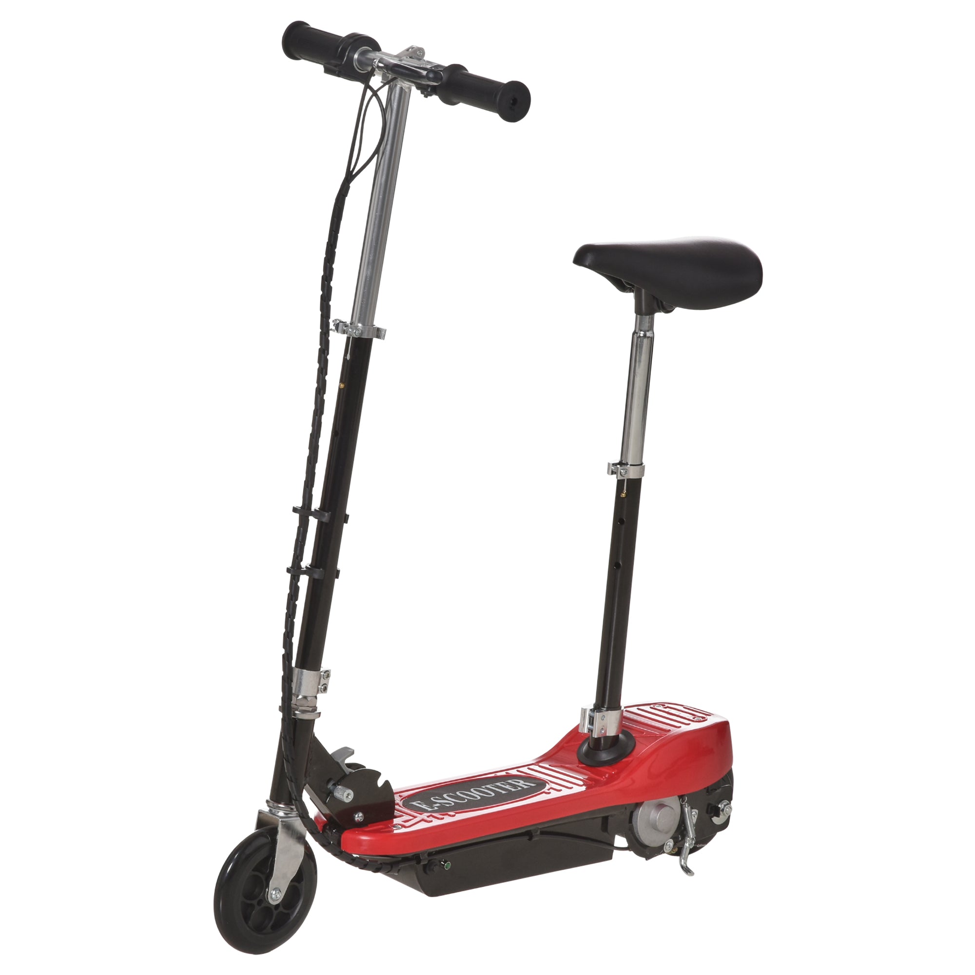 HOMCOM Outdoor Ride On Powered Scooter for kids Sporting Toy 120W Motor Bike 2 x 12V Battery - Red - anydaydirect
