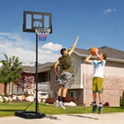 SPORTNOW 2.3-3.05m Basketball Hoop and Stand, with Weighted Base, Wheels, Black - anydaydirect