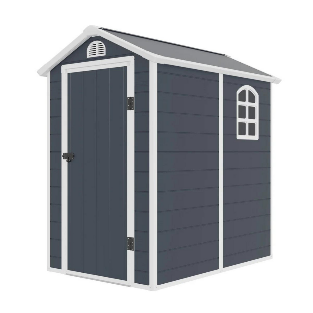 Compact & Durable Jasmine 4x6 Plastic Apex Shed with Foundation - anydaydirect