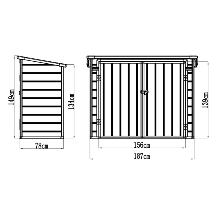 6x3ft Plastic Outdoor Storage Shed with Foundation | Jasmine - anydaydirect