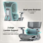 HOMCOM Ergonomic Office Chair Special, High Back Mesh Desk Chair, Grey - anydaydirect