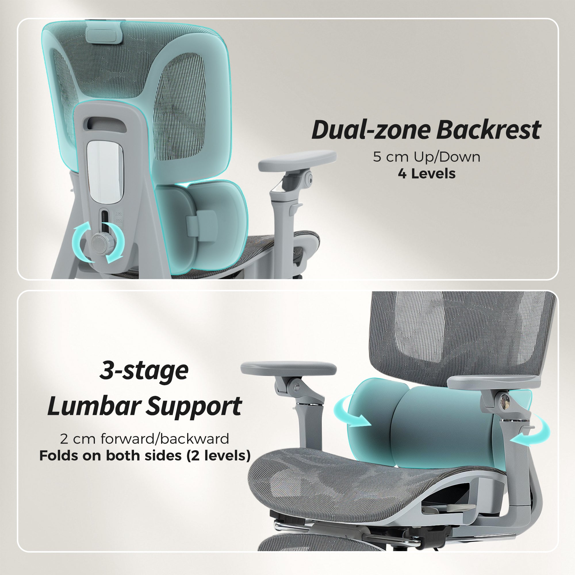 HOMCOM Ergonomic Office Chair Special, High Back Mesh Desk Chair, Grey - anydaydirect