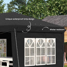 Outsunny 3 x 6m Pop-Up Gazebo, with Removable Walls - Black - anydaydirect