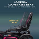 HOMCOM Children Pedal Go Kart, Kids Ride on Racer w/ Adjustable Seat, Shock Absorption EVA Tyres, Handbrake, for Kids Aged 3-8 Years Old, Pink - anydaydirect
