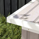 Outsunny Corrugated Garden Metal Storage Shed Outdoor Equipment Tool Box with Kit Ventilation Doors 9x 4FT Light Grey - anydaydirect