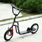 HOMCOM Kids Steel Height Adjustable Kick Scooter Black/Red - anydaydirect