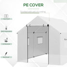 Outsunny Polyethylene Walk-in Polytunnel Greenhouse, 2 x 3(m), White - anydaydirect