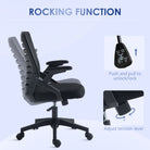 Vinsetto 44-53.5cm Adjustable Height Work Chair, with Mesh Back - Black - anydaydirect
