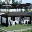 Outsunny 3 x 6m Pop-Up Gazebo, with Removable Walls - Black - anydaydirect