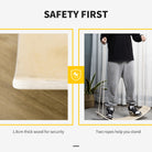HOMCOM Wood Wobble Board with Ropes, Balance Board for Full Body Workout, Multipurpose for Kids and Adults - anydaydirect