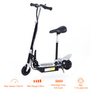 HOMCOM 120W Foldable Powered Scooters with 24V Rechargeable Battery, Adjustable Ride on Toy (Black) - anydaydirect