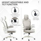 Vinsetto Multi-Adjustable Office Chair, with Lumbar Support, Headrest and Mesh Back - Grey - anydaydirect
