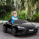 HOMCOM Audi Licensed 12V Kids Electric Ride-On, with Remote Control, Suspension System, Lights, Music, Motor - Black - anydaydirect