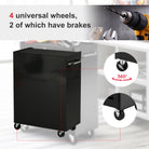 HOMCOM 5-Drawer Tool Chest, Lockable Steel Tool Storage Cabinet with Wheels and Handle Tool Box for Garage, Workshop, Red - anydaydirect
