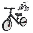 HOMCOM PP Toddlers Removable Stabiliser Balance Bike Black - anydaydirect