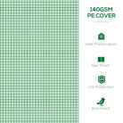 Outsunny Small Greenhouse, Portable Tunnel Green House, Green Grow House Steel Frame with 5 Mesh Windows, 3 M, Green - anydaydirect