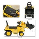 HOMCOM NO POWER 3 in 1 Ride On Toy Bulldozer Digger Tractor Pulling Cart Pretend Play Construction Truck - anydaydirect