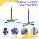 HOMCOM Steel Frame Adjustable Horizonal Gymnastics Bar For Kids Home Gym Training Purple - anydaydirect