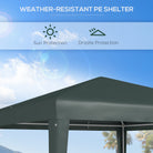 Outsunny 2.7m x 2.7m Garden Gazebo Marquee Party Tent Wedding Canopy Outdoor(Dark Green) - anydaydirect