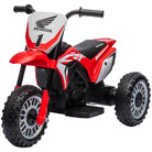HOMCOM 6V Kids Motorbike, 3 Wheels Kids Electric Bike with Horn, Startup Sound for Ages 18-36 Months - Red - anydaydirect