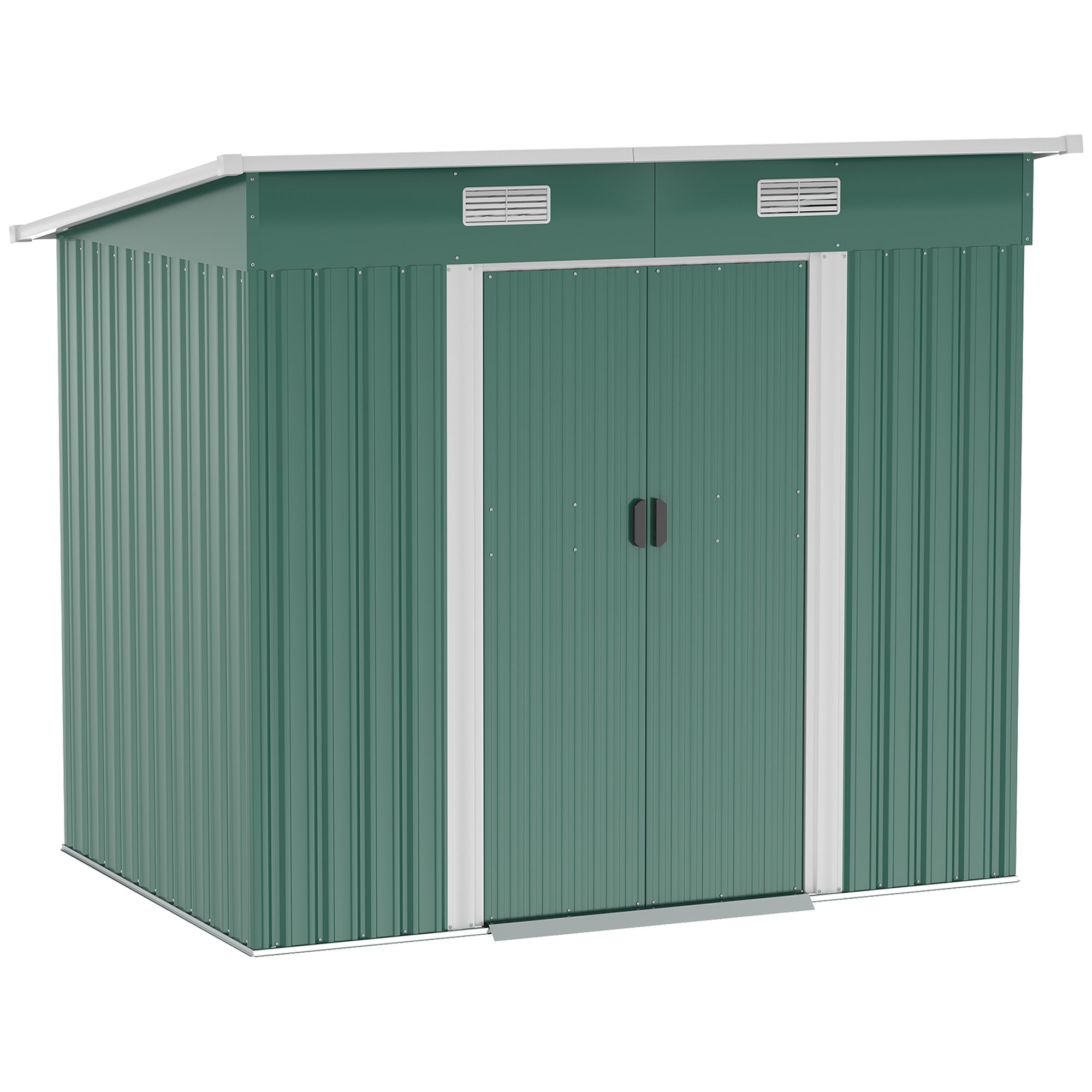 Outsunny 6.8 x 4.3ft Outdoor Garden Storage Shed, Tool Storage Box for Backyard, Patio and Lawn, Green - anydaydirect