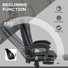 Vinsetto Six-Point Massage and Heated Office Chair - Black - anydaydirect