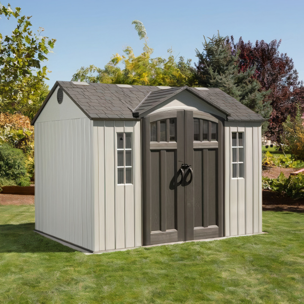 Heavy Duty 10x8ft Plastic Garden Shed by Lifetime - anydaydirect