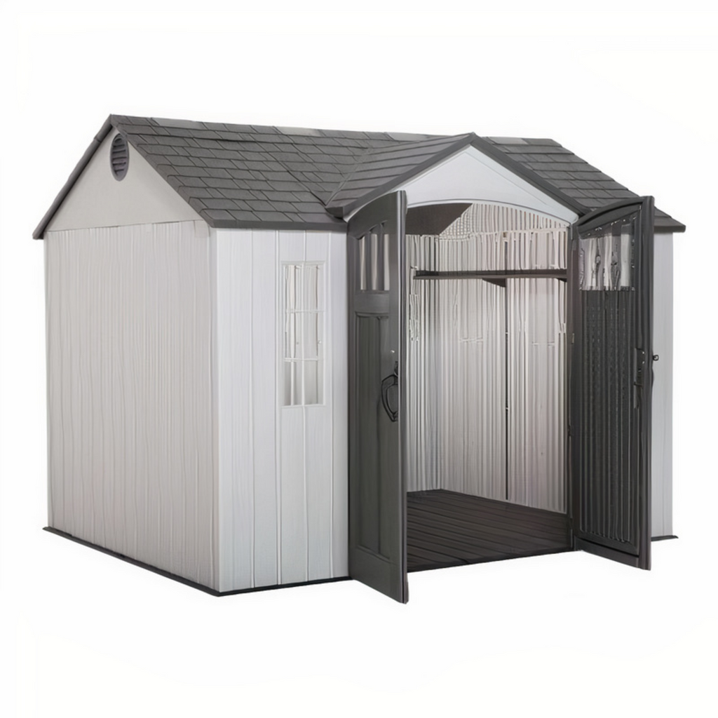 Heavy Duty 10x8ft Plastic Garden Shed by Lifetime - anydaydirect