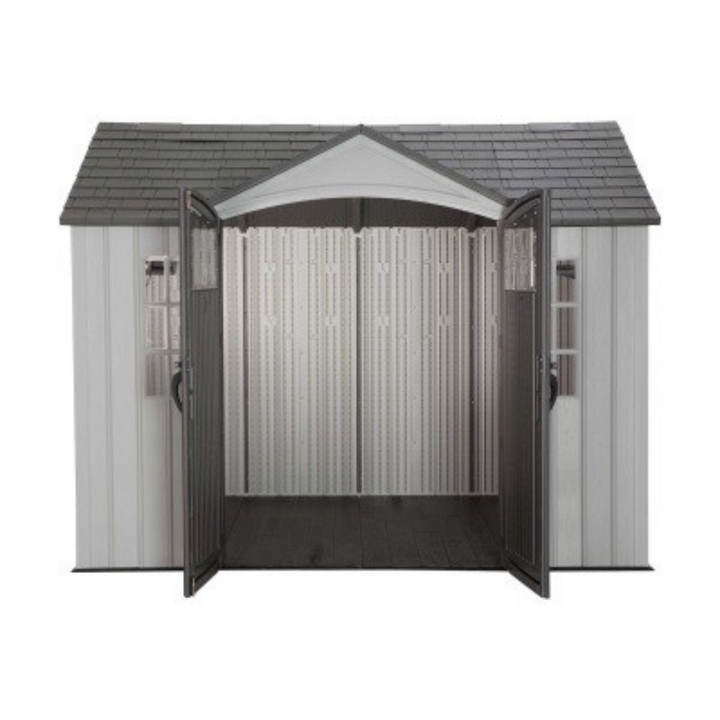 Heavy Duty 10x8ft Plastic Garden Shed by Lifetime - anydaydirect