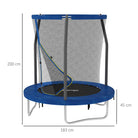 SPORTNOW 6ft Trampoline with Safety Enclosure Net, Steel Frame Outdoor Trampoline, with Edge, Safety Cover - anydaydirect