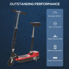 HOMCOM Outdoor Ride On Powered Scooter for kids Sporting Toy 120W Motor Bike 2 x 12V Battery - Red - anydaydirect