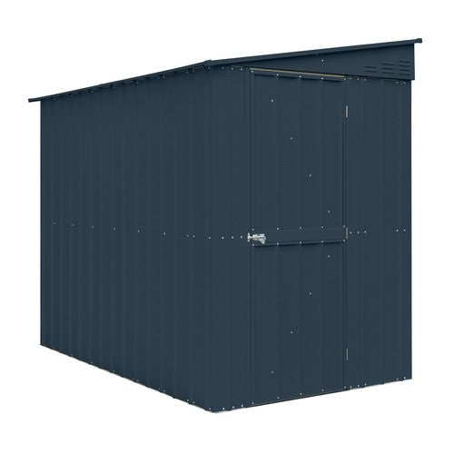 Durable 5x8ft Lean-To Metal Garden Shed - Anthracite Grey - anydaydirect