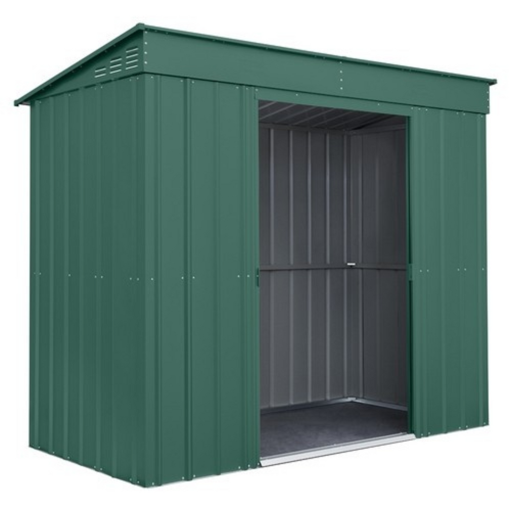 Durable 8x4ft Green Metal Garden Shed - Easy Assembly - anydaydirect