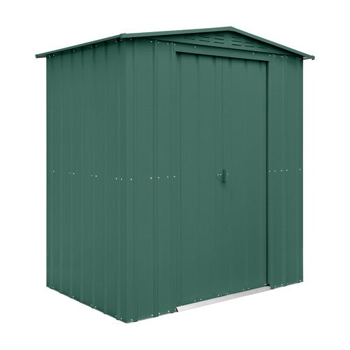 Premium 6x4ft Apex Metal Garden Shed - Weather Resistant Green - anydaydirect