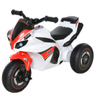 HOMCOM Toddlers 3-Wheel Plastic Motorcycle Push Walker with Music, Front Light for Kids Aged 18-36 Months ,Red/White - anydaydirect